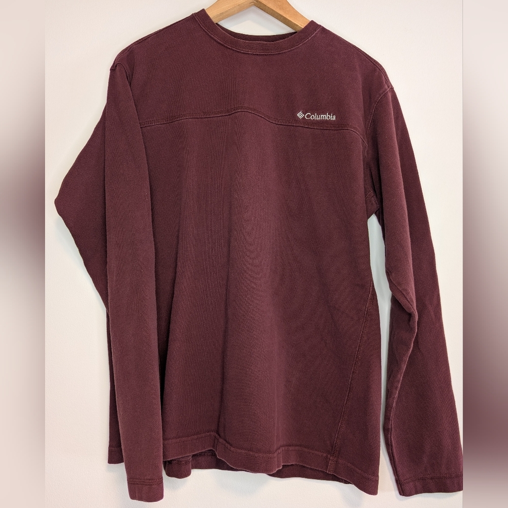 Columbia Men's Long-Sleeve Crew Shirt - Maroon